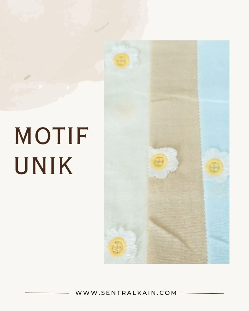 Cotton Slub 3D Embroidery